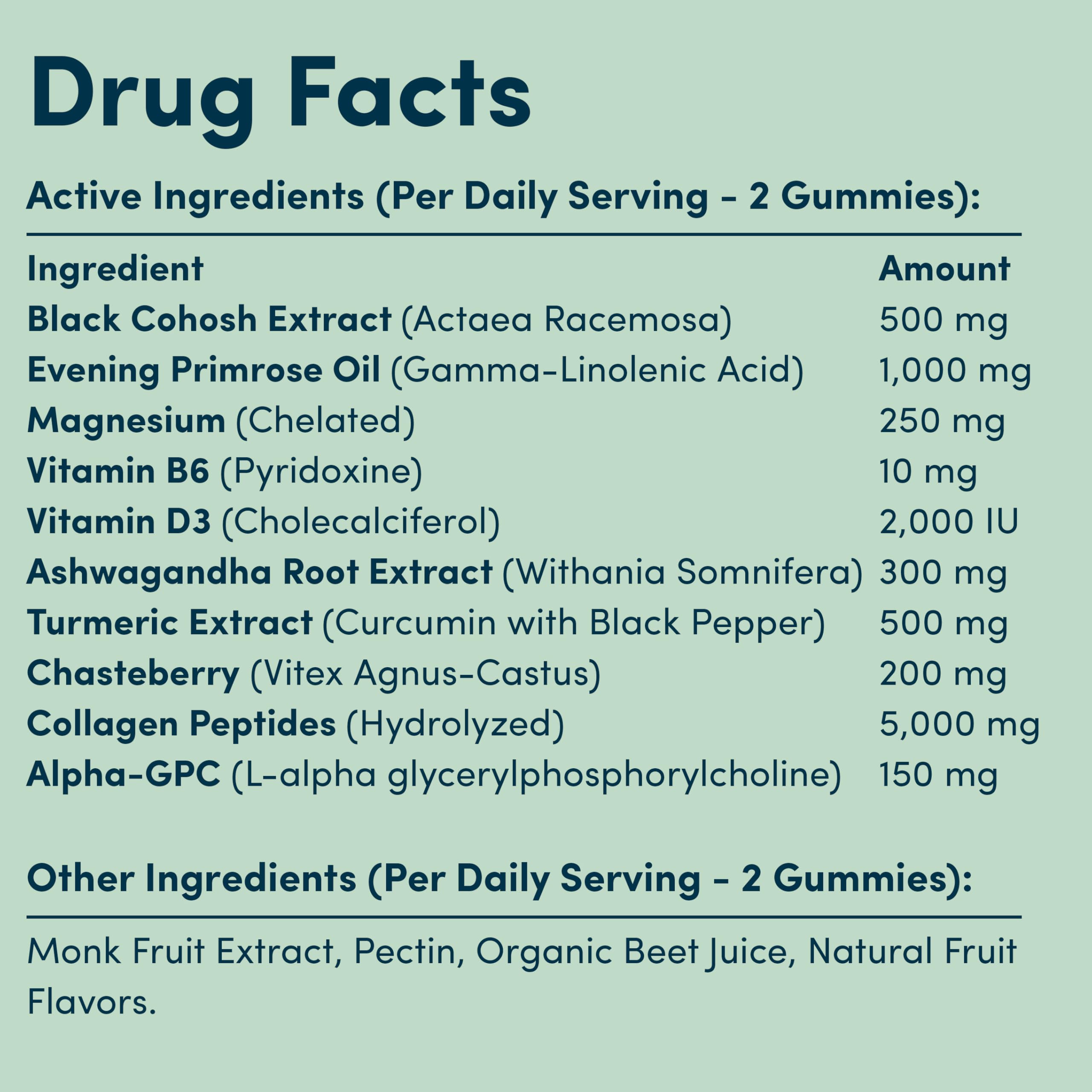 Perimenopause Supplements Women | Premenopausal Gummy Vitamins | Relief for Hormonal Balance & Mood Swings | Supports Menstrual Cycle Regulation | 60 Vegan Gummies Terramed Just Think ComfortBuy Supplements Australia