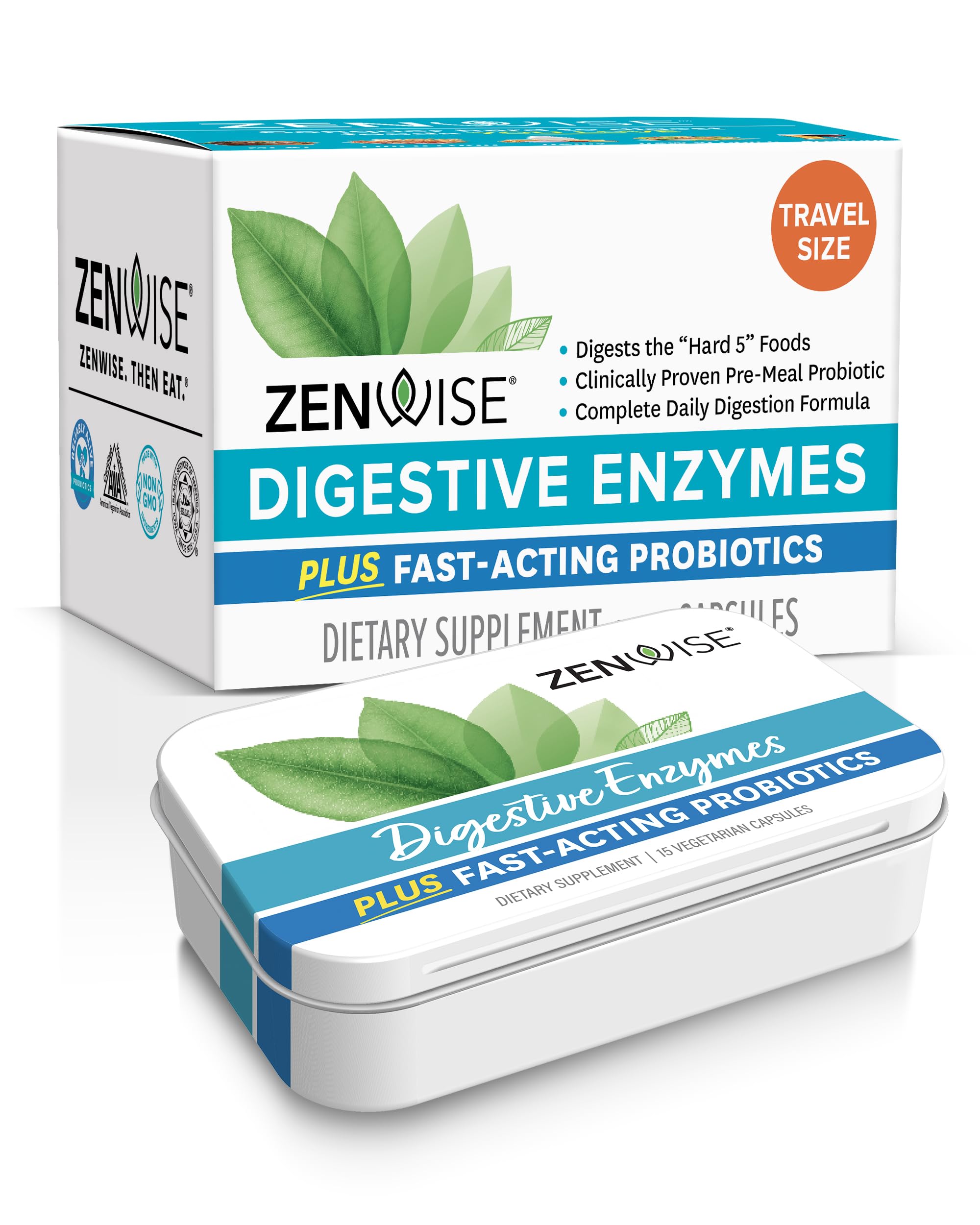 Zenwise Digestive Enzymes - Probiotic Multi Enzymes with Probiotics, 15 Ct Zenwise HealthBuy Supplements Australia