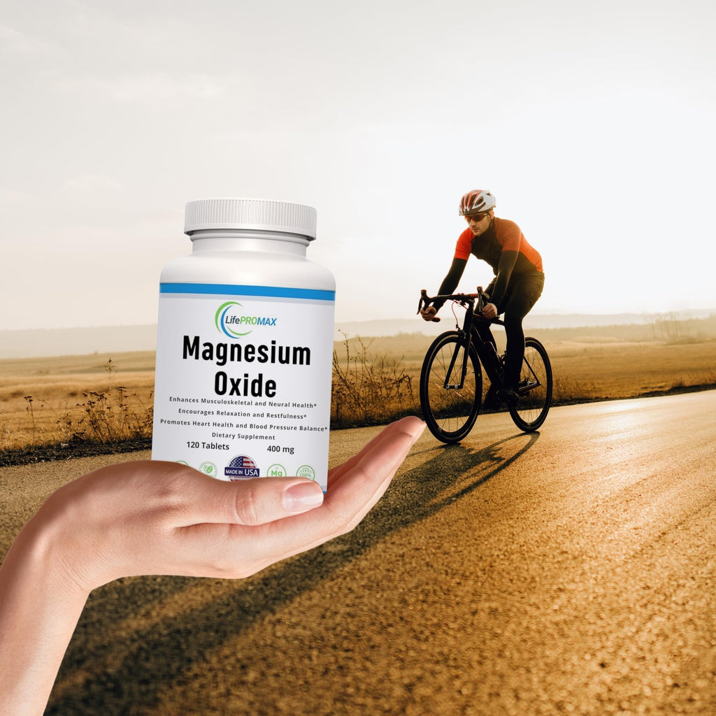 Magnesium 400mg [High Potency] Supplement – Magnesium Oxide for Immune Support, Muscle Recovery, Leg Cramps and Relaxation 120 Tablets LifePROMAXBuy Supplements Australia