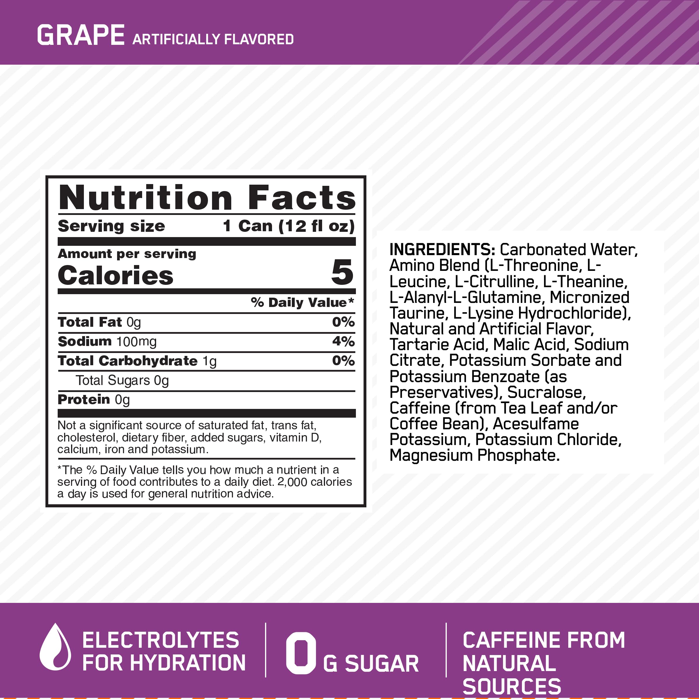 Optimum Nutrition Amino Energy Sparkling Hydration Drink, Electrolytes, Caffeine Optimum NutritionBuy Supplements Australia