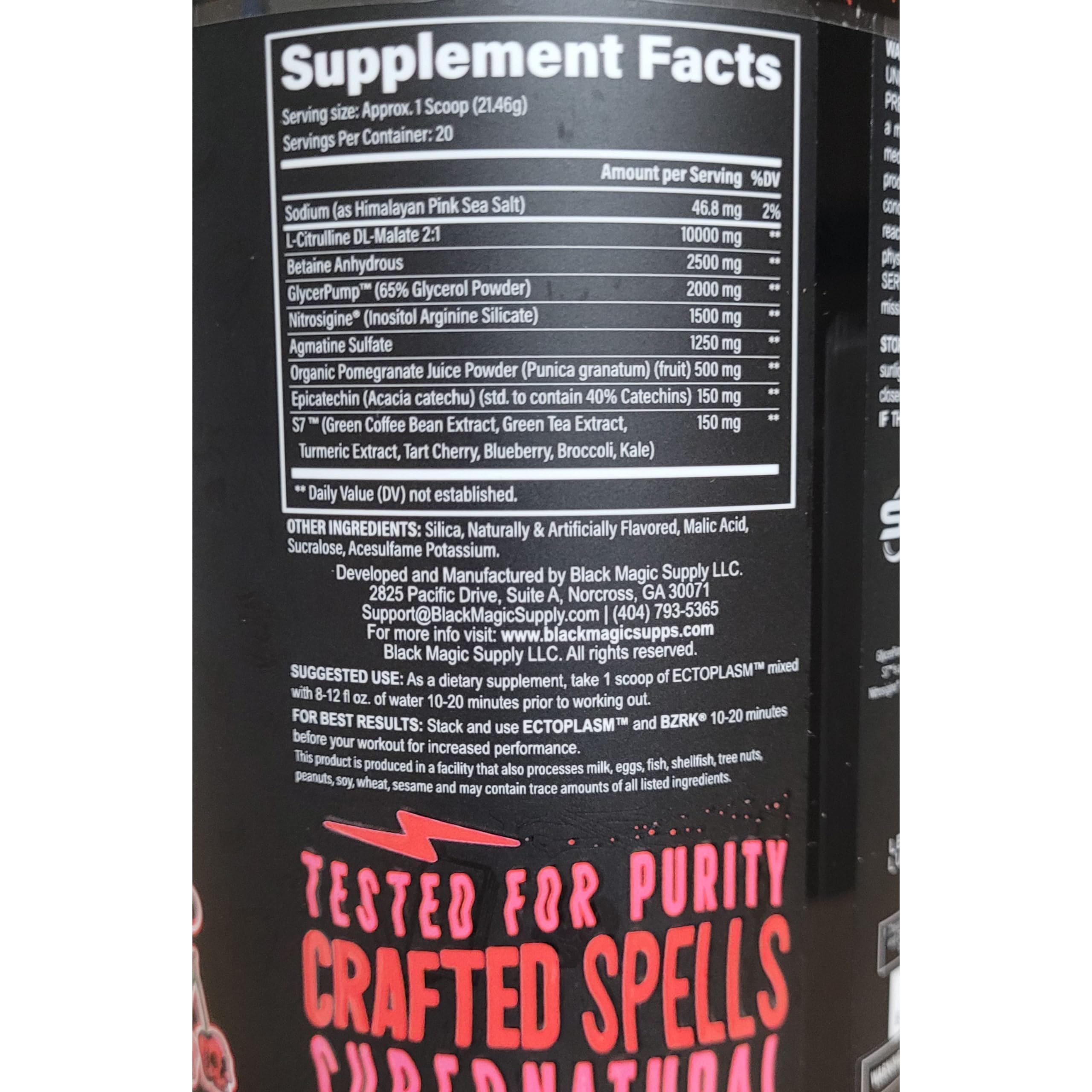 Black Magic Supply Ecto Plasm Voodoo - Rabid Berry- Non-Stimulant Pump Igniter - Supernatural Pump Formula - Increased Hydration & Vascularity - 20 Scoops