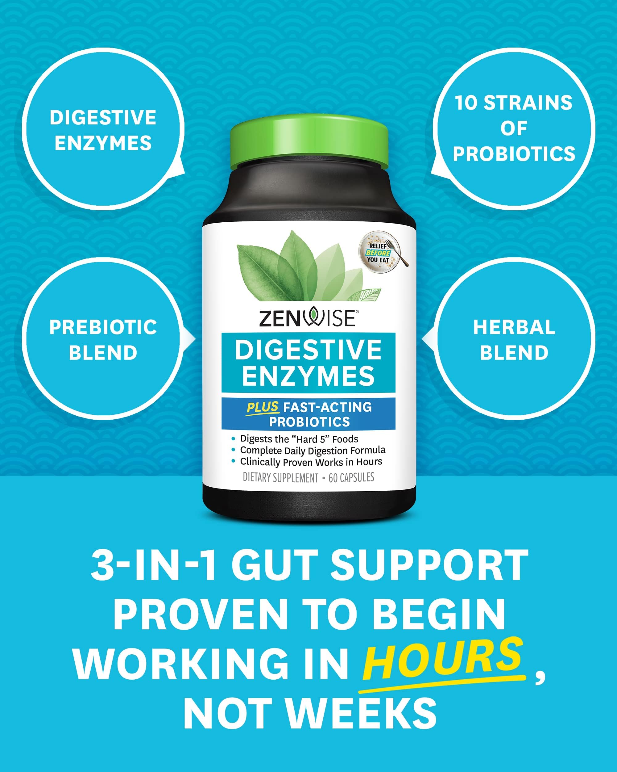 Zenwise Health Digestive Enzymes - Probiotic Multi Enzymes with Probiotics Zenwise HealthBuy Supplements Australia