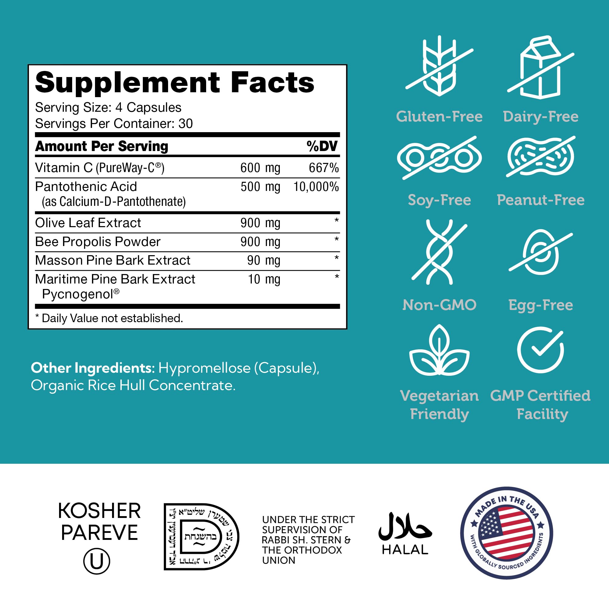 Zahler Immune Defense, Immune System Support, Certified Kosher, 120 Capsules ZahlerBuy Supplements Australia