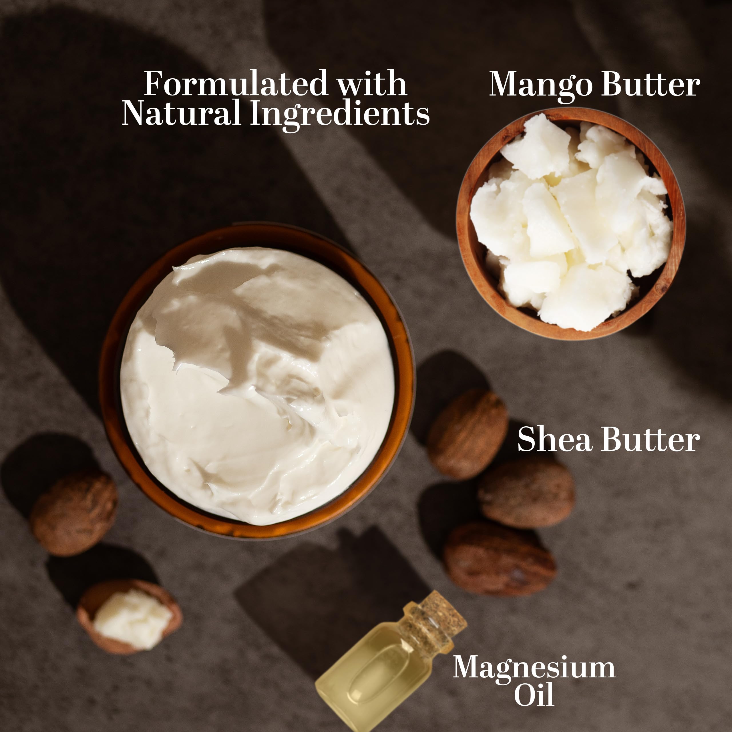 Better Shea Butter Magnesium Cream for Leg Cramps | Relieves Muscle Tension | Night Lotion Safe for Pregnancy, Kids and Babies | Organic and Natural Ingredients | Vegan, Made in USA | (Unscented) Better Shea ButterBuy Supplements Australia