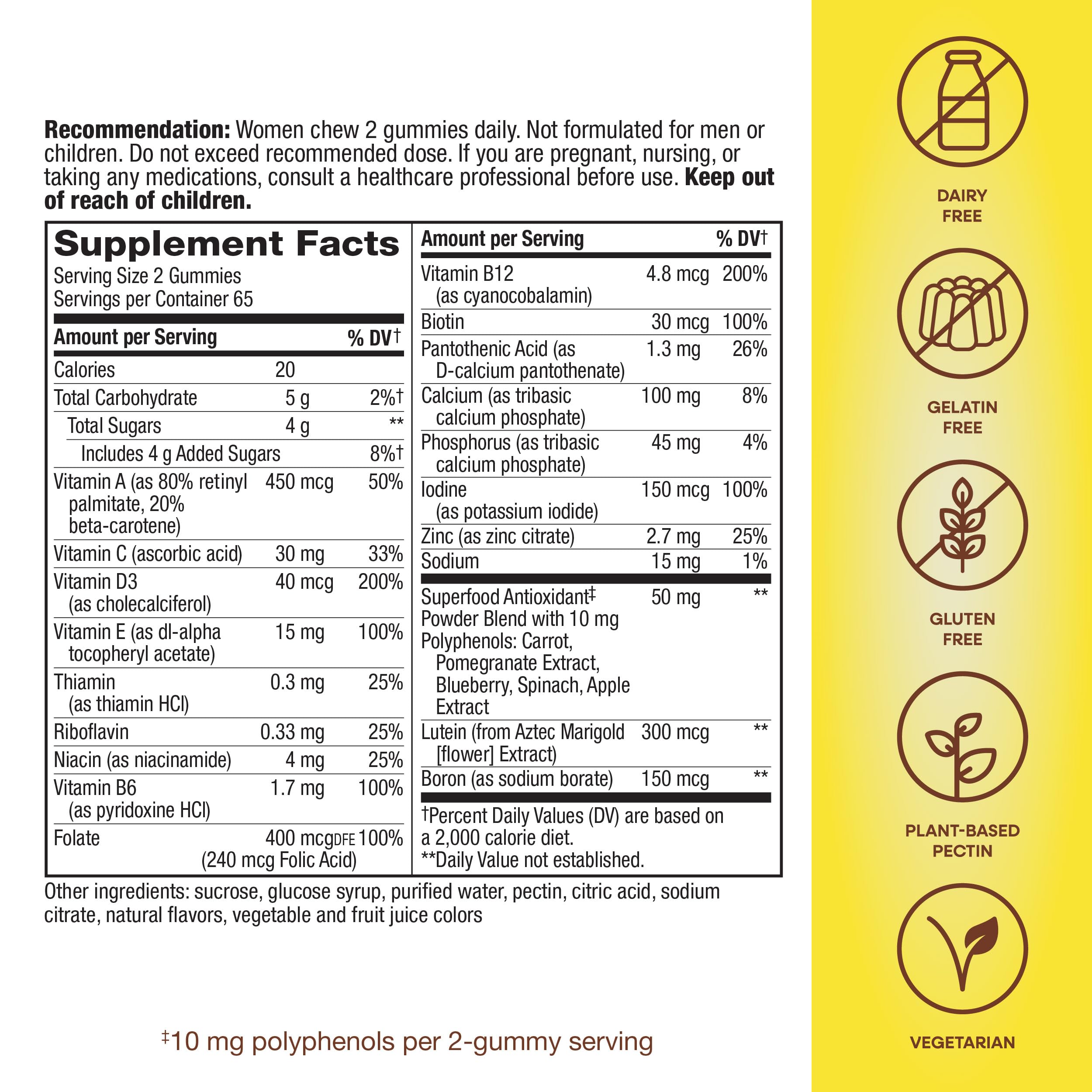 Nature's Way Alive! Women's 50+ Daily Gummy Multivitamins, Women's Supplements, Supports Healthy Heart, Brain & Bones Nature's WayBuy Supplements Australia