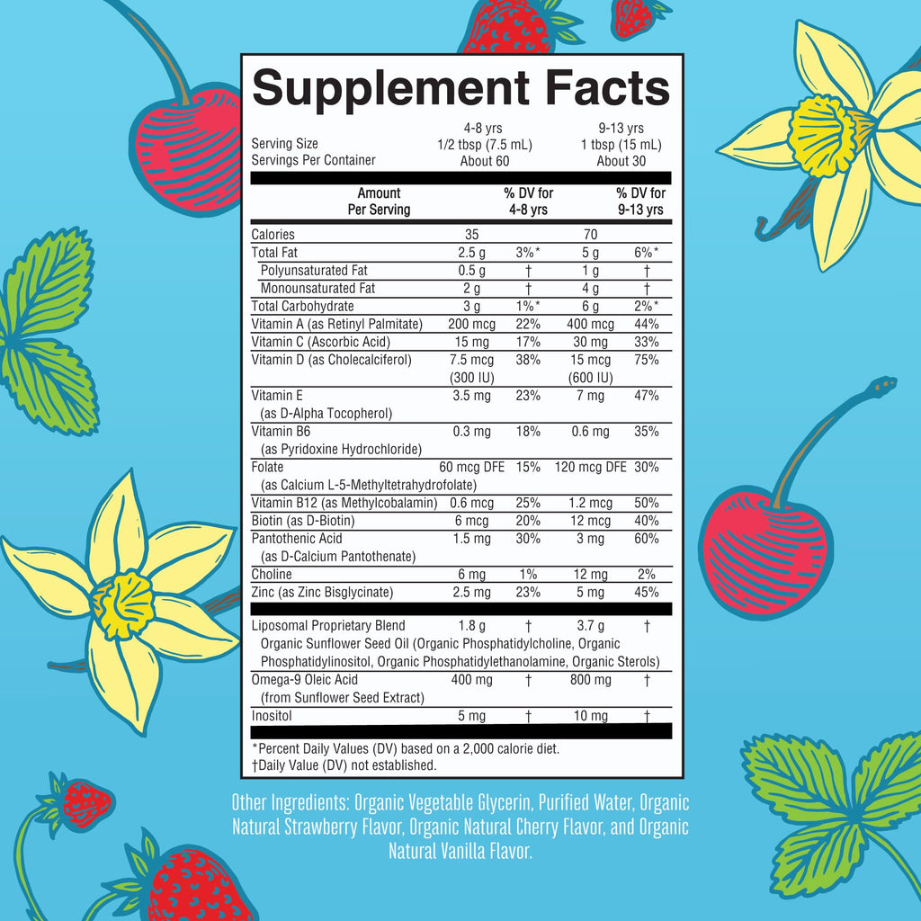 MaryRuth Organics Kids Multivitamin Liposomal | Vegan, Sugar-Free Vitamins for Kids | Ages 4+ | 2 Month Supply | 15.22 Fl Oz MARYRUTH'SBuy Supplements Australia