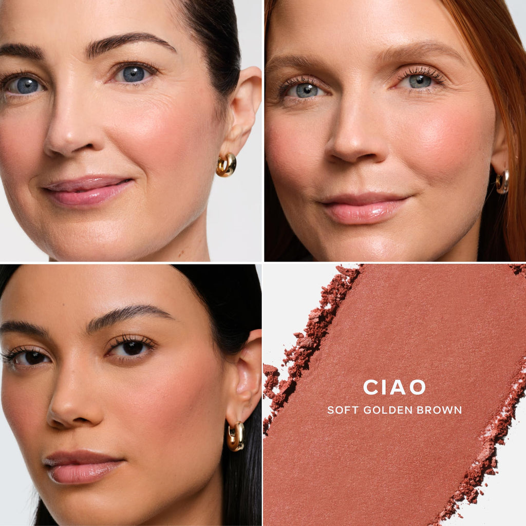Saie Cheek Flush Duo - Dew Liquid Blush (.40 oz, Spicy), SuperSuede Baked Powder Blush (.01 oz, Ciao) - Layerable, Skin-Nourishing Blushes for a Seamless Radiant Finish SaieBuy Supplements Australia