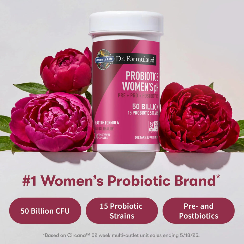 Garden of Life Dr Formulated Once Daily 3-in-1 Complete Prebiotics, Postbiotics & Probiotics for Women, PRE + PRO + POSTBIOTIC Supplement for Women’s Digestive, Immune & Vaginal Health, 30 Day Supply Garden of LifeBuy Supplements Australia