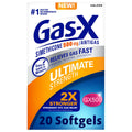 Gas-X Ultimate Strength Gas Relief Softgels with Simethicone 500 mg, Fast Bloating Relief, Anti-Gas, OTC Stomach & Intestinal Gas, Easy to Swallow, 20 Count Gas-X buy supplements Au