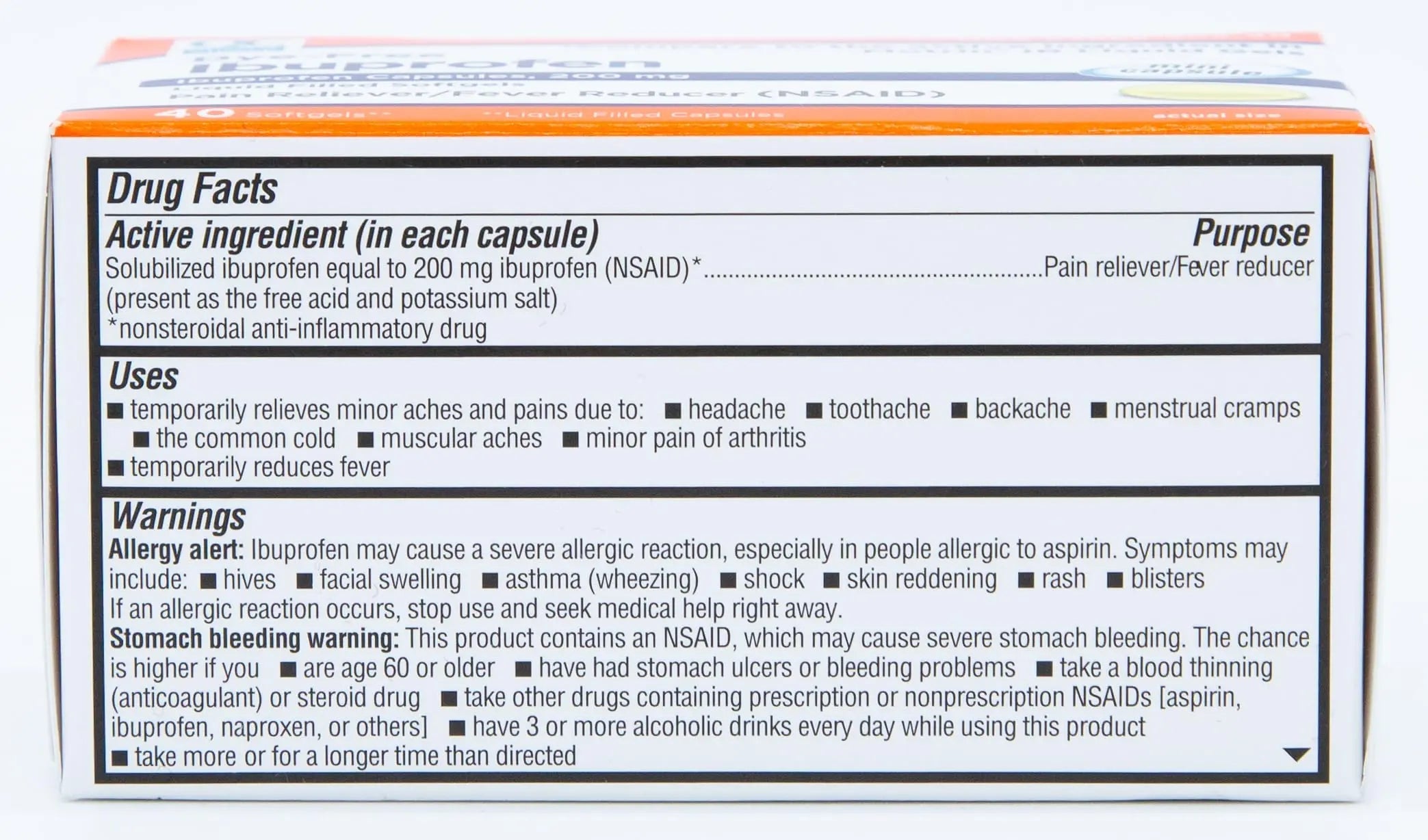 Quality Choice Ibuprofen 200 mg Liquid Gels 40 Count Easy to Swallow Pain Reliever and Fever Reducer for Headache Toothache Backache Menstrual Cramps Muscle Aches Minor and Pain Quality ChoiceBuy Supplements Australia