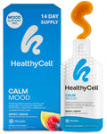 Healthycell Calm Mood Daily Liquid Supplement - Cortisol Manager & Mood Support Supplement for Stress with Ashwagandha, L-Theanine, Magnesium, 5-HTP, GABA & Saffron - 14 Gel Packs Healthycell buy supplements Au