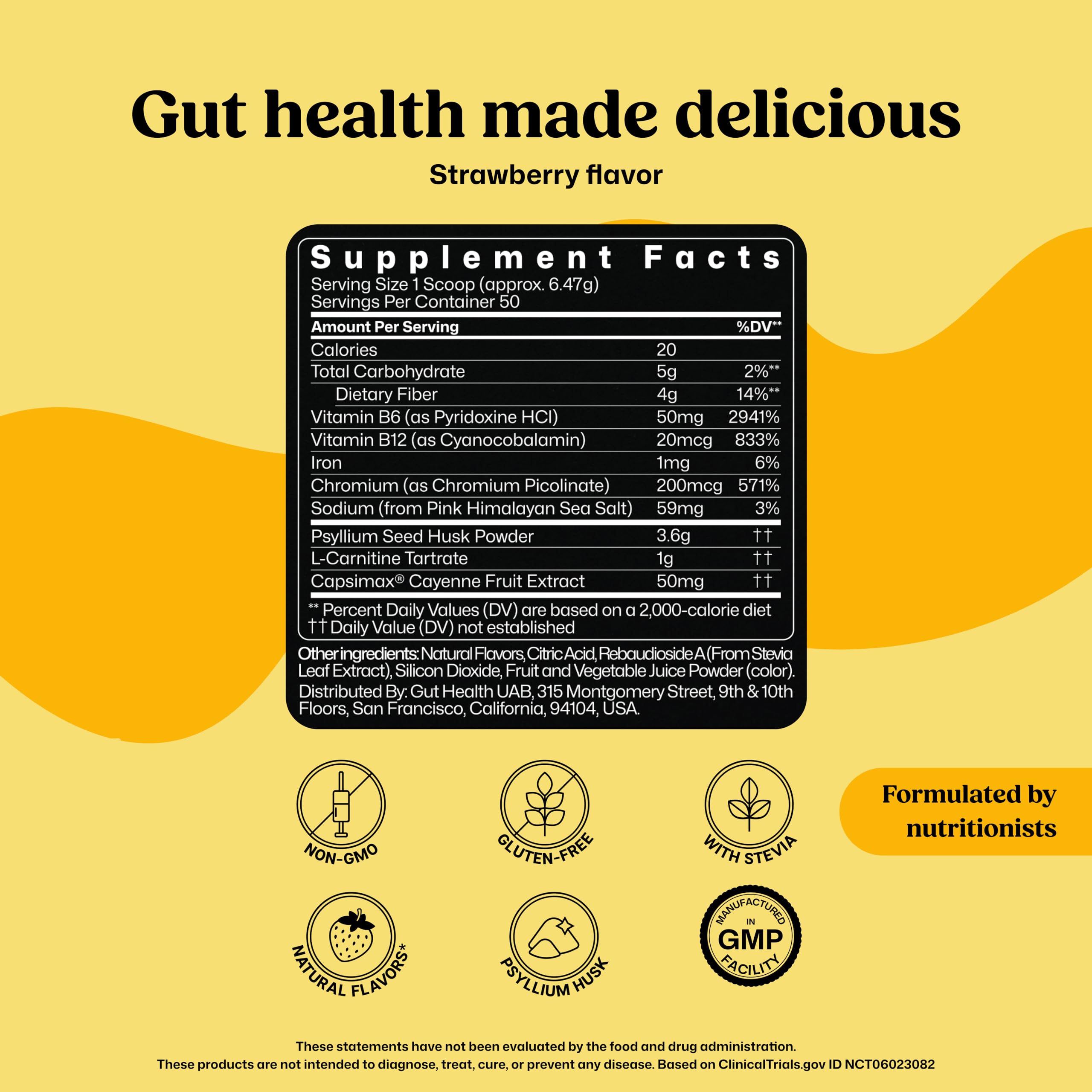 ColonBroom Premium Powder Supplement (Strawberry) - Colon Broom Psyllium Husk Fiber Powder Drink - Gluten Free, Non-GMO Colon Cleanse for Bloating Relief & Gut Health, 50 Servings ColonBroomBuy Supplements Australia