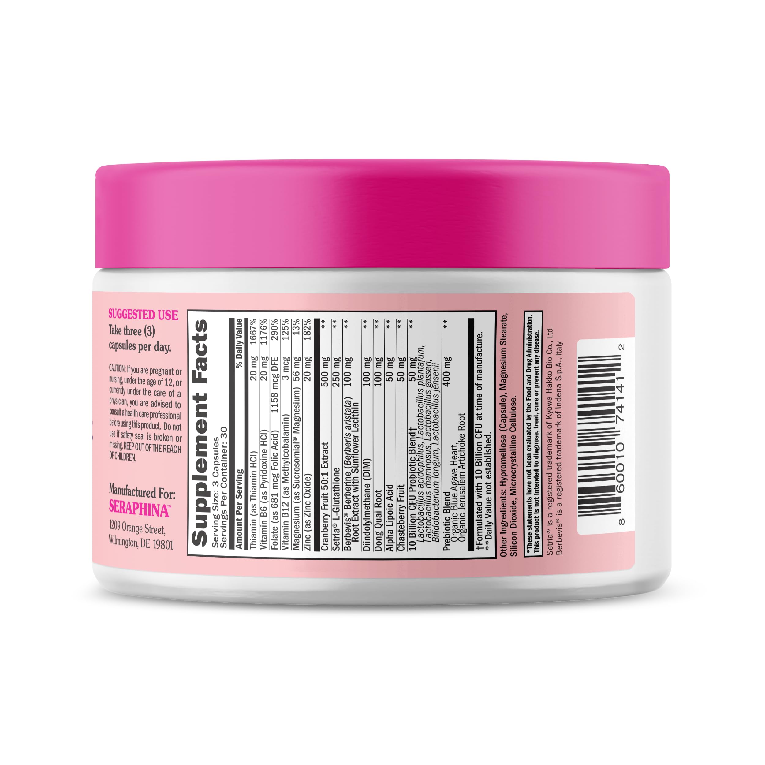 Seraphina 2-in-1 Vaginal Probiotics for Women + Hormone Balance - 90 Capsules for Complete Feminine SeraphinaBuy Supplements Australia