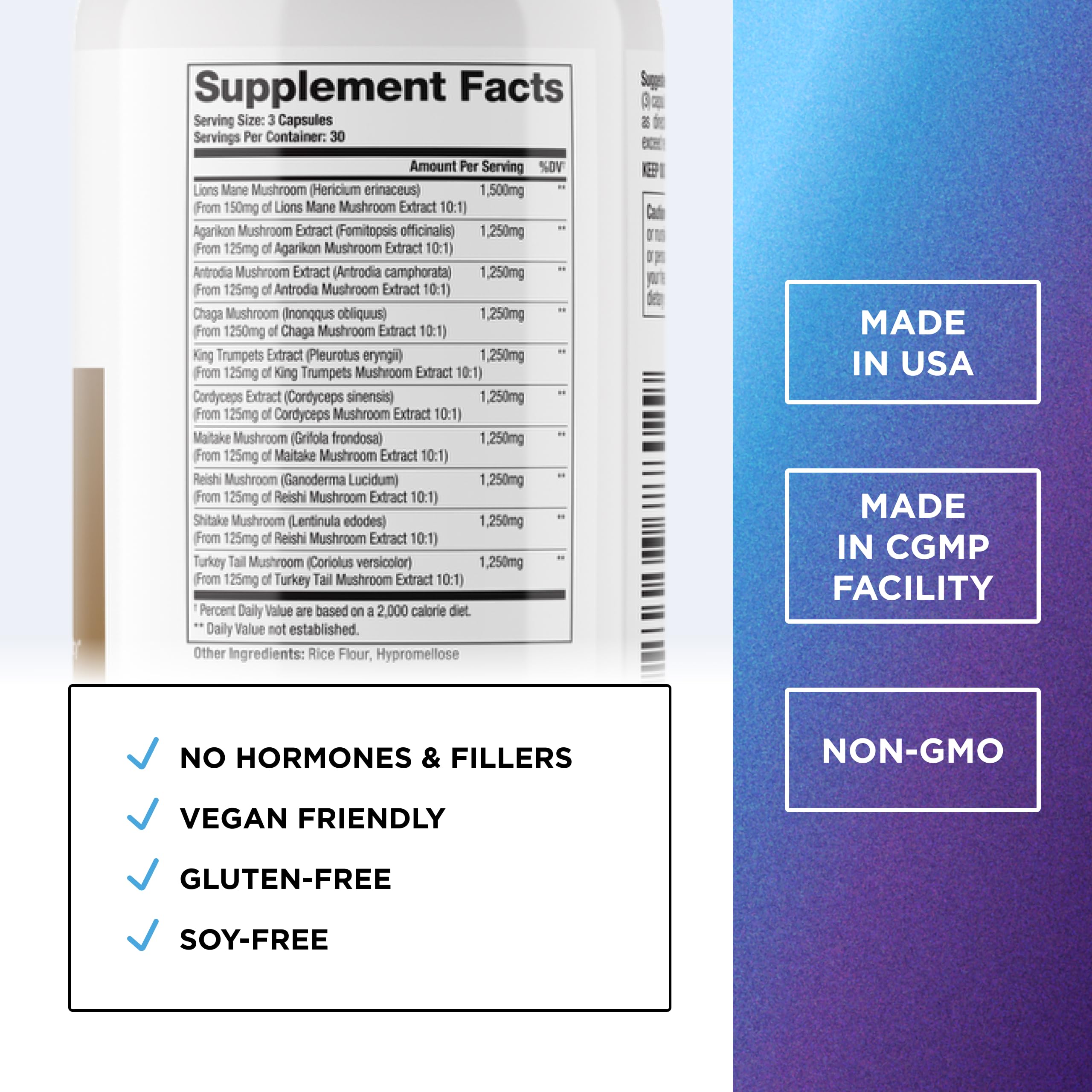 DR. EMIL NUTRITION 10 Mushroom Supplement for Mental Clarity, Focus & Immune Support - Functional Mushroom Nootropic Supplement with Lions Mane Extract, Cordyceps, Turkey Tail & More DR. EMIL NUTRITIONBuy Supplements Australia