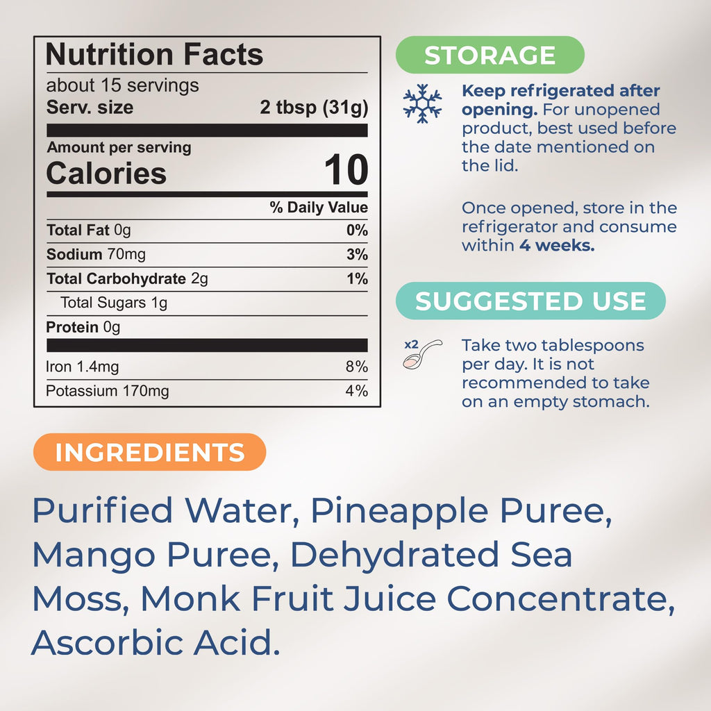 TrueSeaMoss Wildcrafted Irish Sea Moss Gel – Nutritious Organic Raw Seamoss Rich TrueSeaMossBuy Supplements Australia
