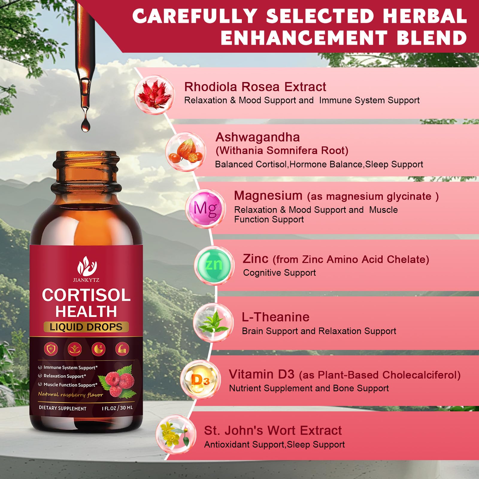 (2 Pack) Cortisol Liquid Drops for Women - Balanced Cortisol, Hormone Balance Support, Cortisol Supplements for Women with Magnesium Complex, Rhodiola Rosea, Ashwagandha, Sugar-Free, 1 Fl Oz JIANKYTZBuy Supplements Australia