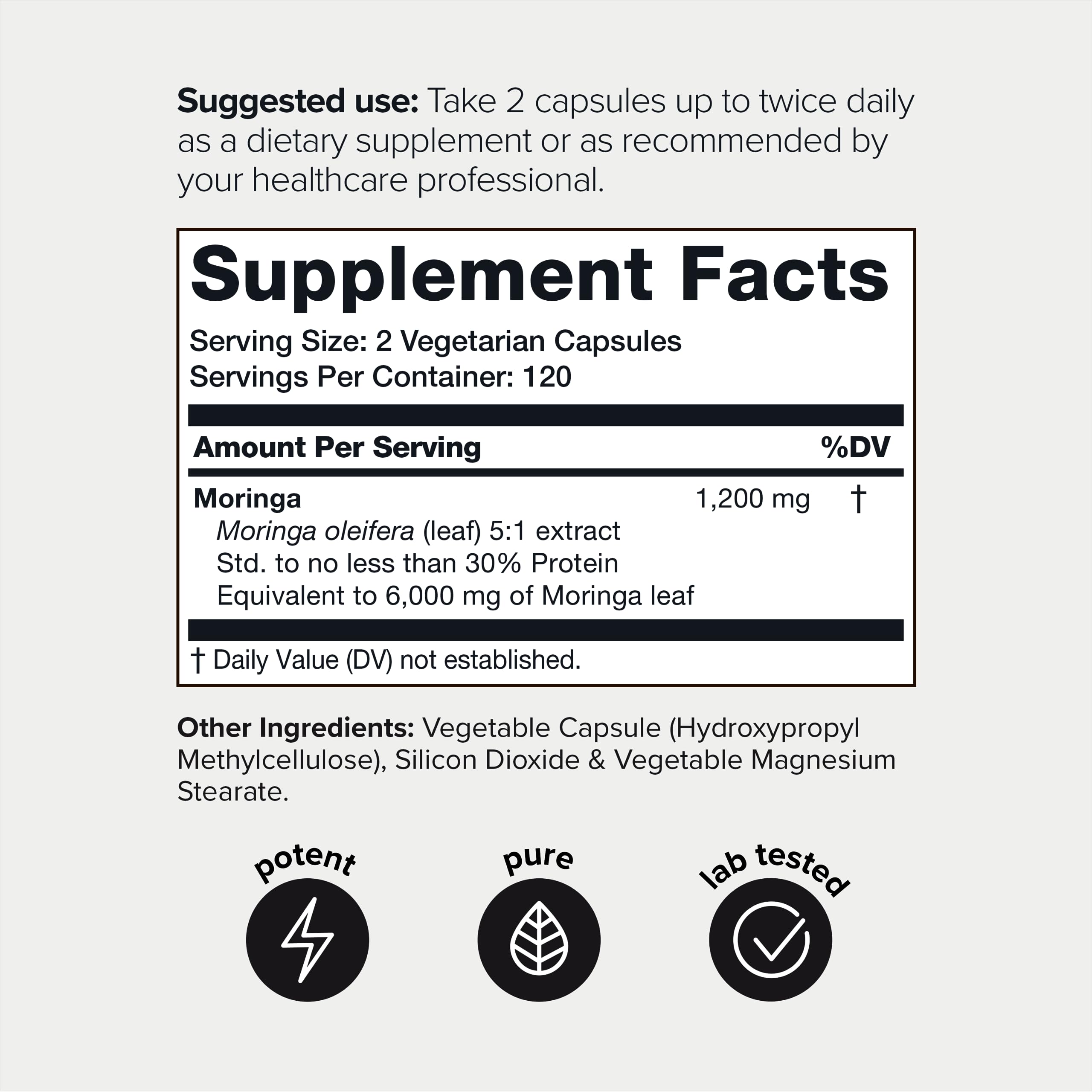 Highly Potent Full Spectrum Indian Moringa Extract - 30% Third-Party Tested Protein ToniiqBuy Supplements Australia