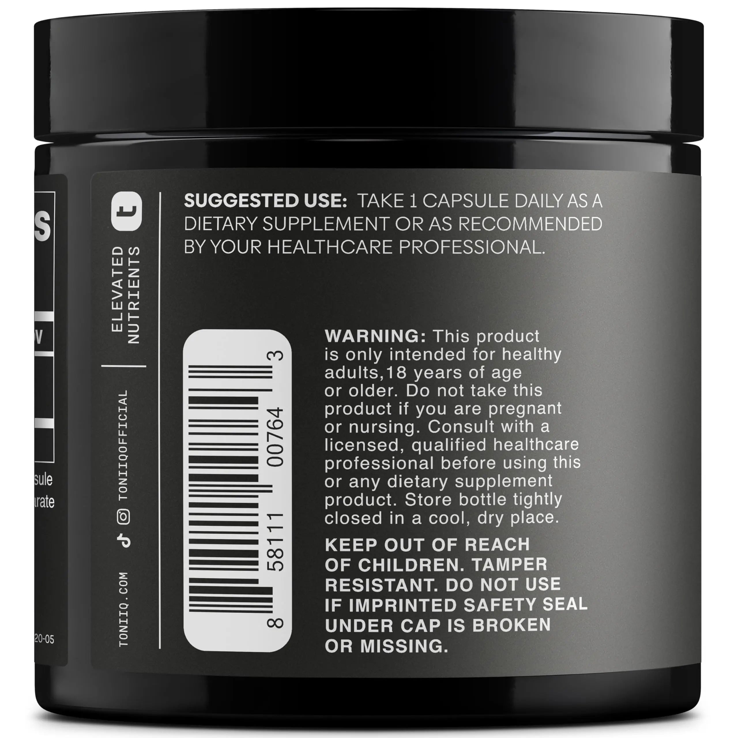 Toniiq 99%+ 20mg Supplement - Ultra High Purity PQQ 20mg Concentrated Formula - PQQ 20 mg 120 Capsules - Pyrroloquinoline Quinone Supplement - 1 Capsule Serving - Vegetarian Capsules Toniiq buy supplements Au