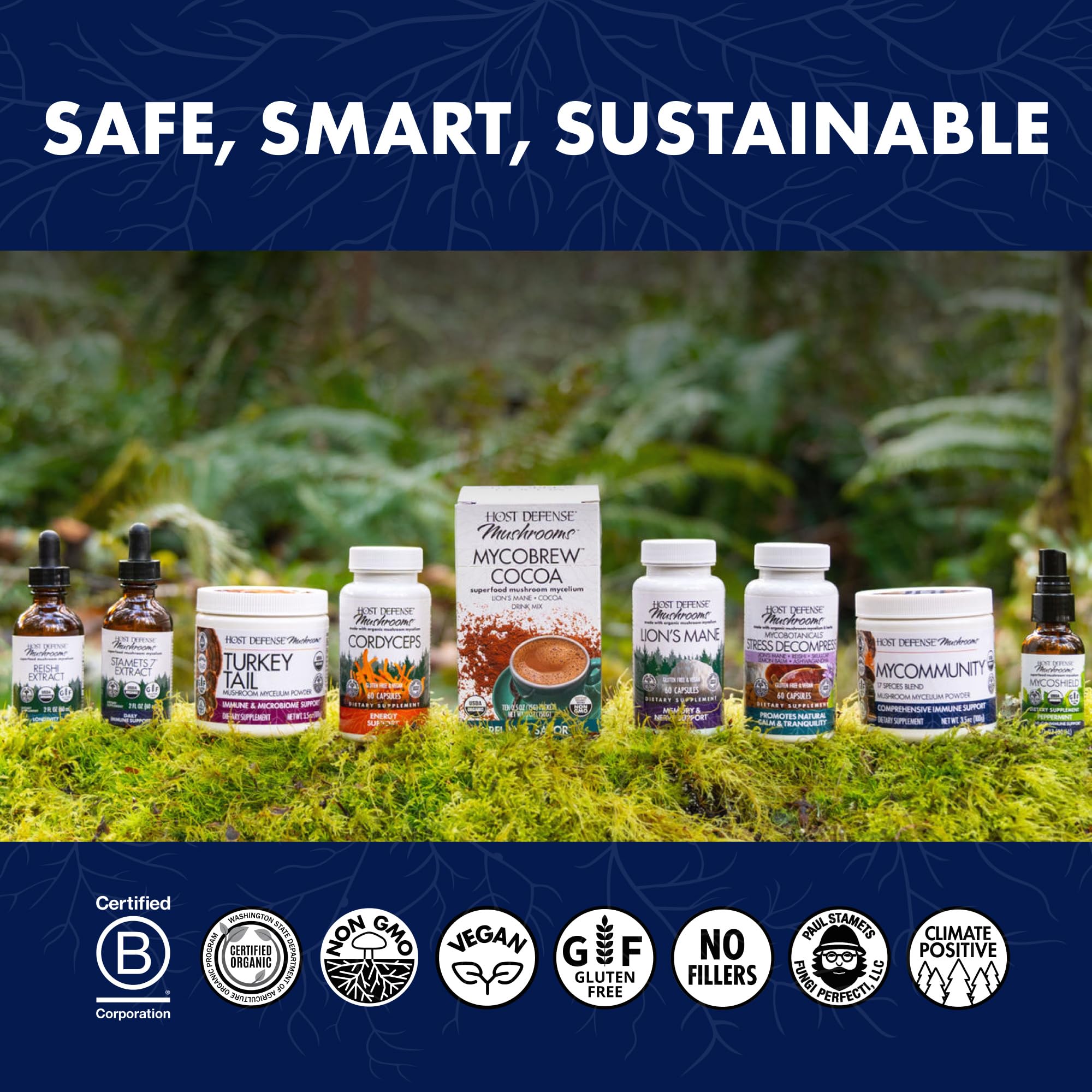 Host Defense Mushrooms Lion's Mane - Brain Health Support Supplement for Focus & Memory Function - Immune & Nervous System Support Supplement- 30 Capsules Host DefenseBuy Supplements Australia
