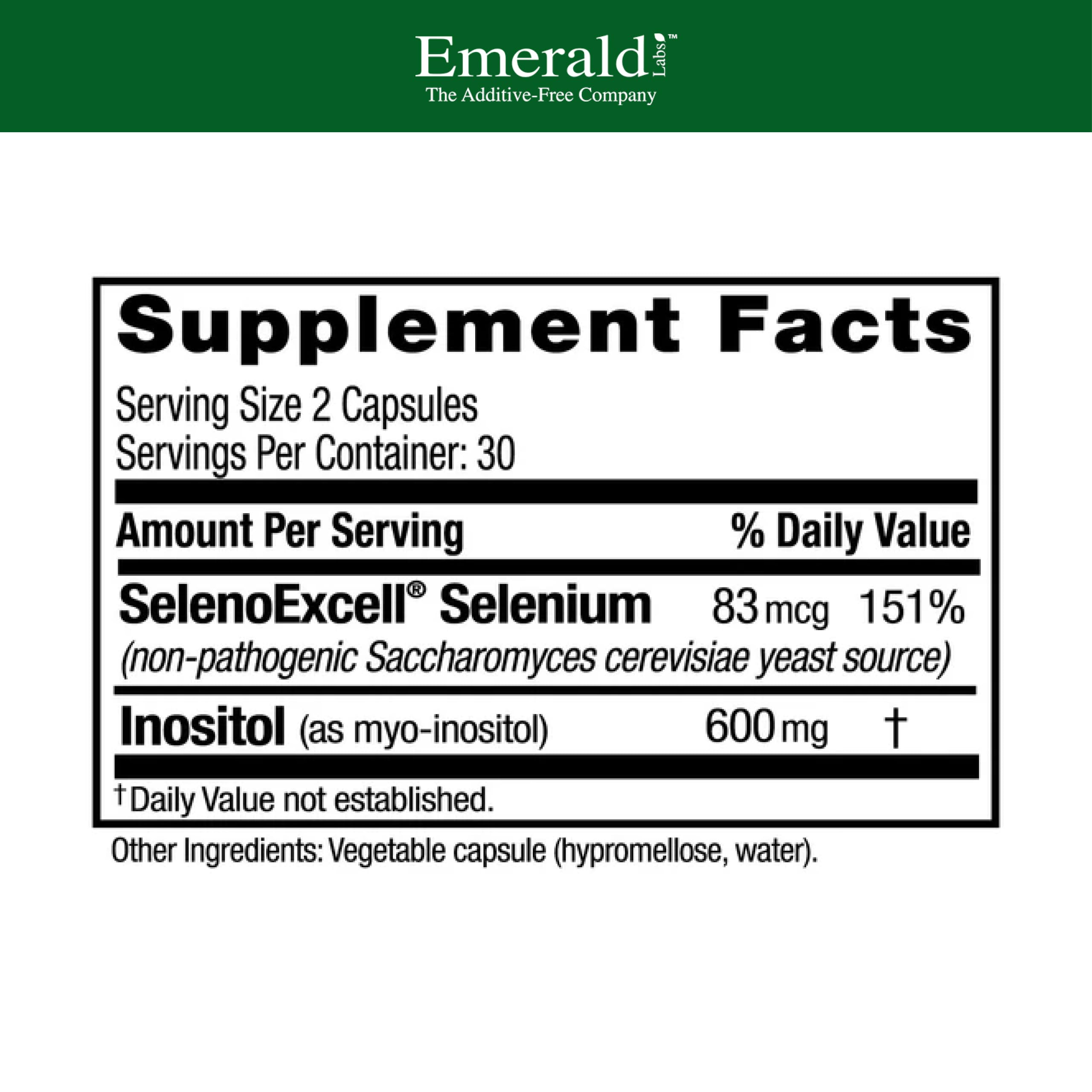 Emerald Labs HashiMune Health - Vegan Thyroid & Immune Support Supplement - Includes SelenoExcell Selenium & Myo-Inositol - 60 Vegetable Capsules (30-Day Supply) EMERALD LABSBuy Supplements Australia