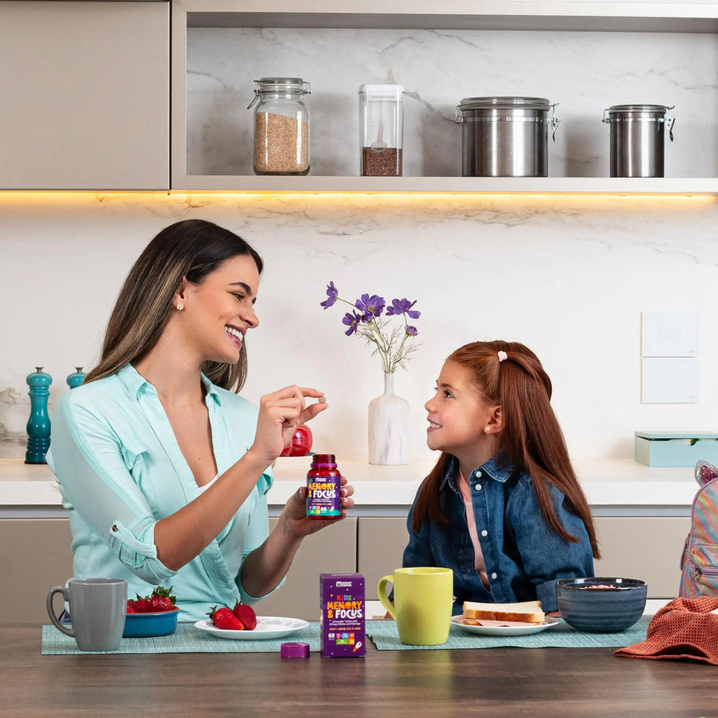 Chewable Chocolate Kids Multivitamin with Probiotic, Vitamin C, Ginkgo Nut, Colostrum, Moringa - Kids Vitamins Immune Support MOMMY HANABuy Supplements Australia