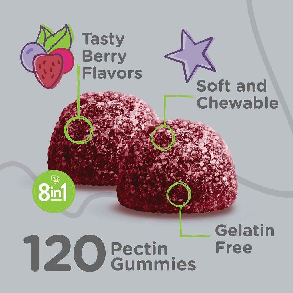 Viteey Kids Multivitamin Gummies with Probiotics - 8-1 Kids Vitamins for Immune Health Support with Vitamin C, D3, B12, B6 Viteey