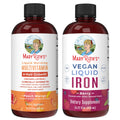 MaryRuth's MaryRuth's Liquid Morning Multivitamin +Hair Growth (Peach Mango, 15.22oz) & Iron Liquid (Berry) | Clean Label Project Verified® | MARYRUTH'SBuy Supplements Australia