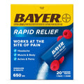 Bayer® Rapid Relief, Dissolvable Raspberry Flavor, Powder Packs with Aspirin & Caffeine, Fast Acting Headache Relief, Muscle and Body Pain Reliever, 20ct BayerBuy Supplements Australia