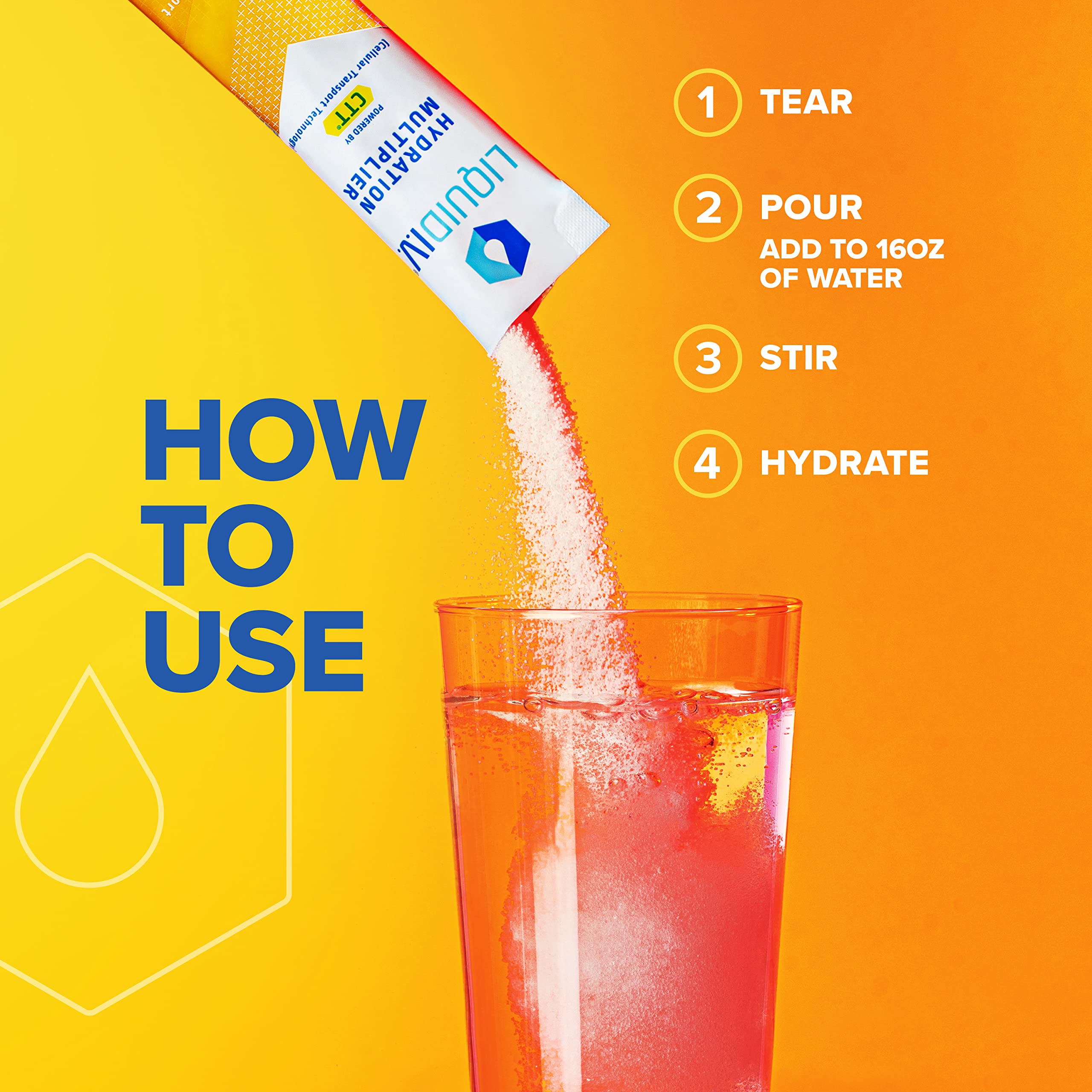Liquid I.V. Hydration Multiplier + Immune Support - Tangerine - Hydration Powder Liquid I.V.Buy Supplements Australia