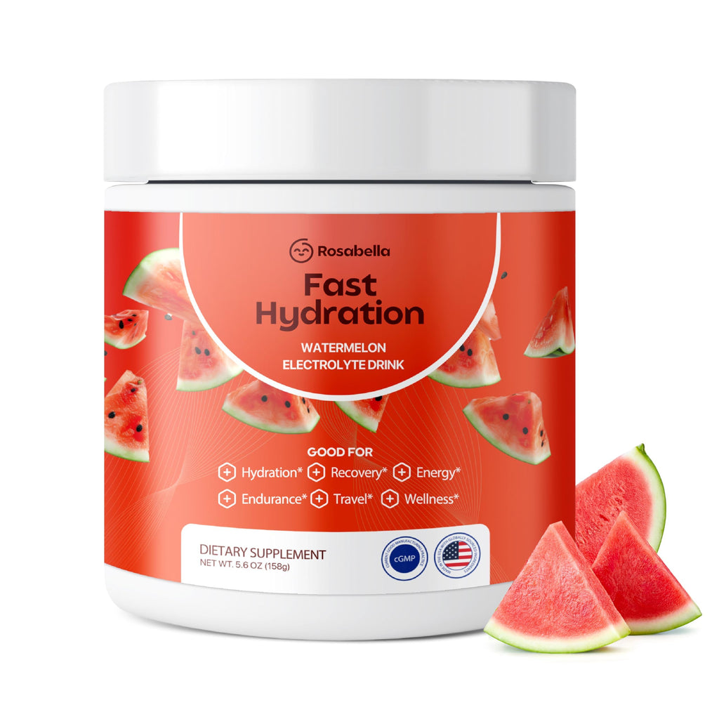 Rosabella Electrolyte Drink Powder – Watermelon – Sugar-Free Hydration Drink Mix – Electrolytes Powder with Sodium, Potassium, Magnesium, Calcium