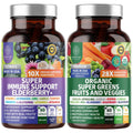 N1N Premium Organic Super Fruits & Veggies + Immune Support [38 Powerful Ingredients], Natural Super Greens Supplement with Alfalfa, Vitamins & Minerals, Zinc, Turmeric and Probiotic, 120 Caps Number One NutritionBuy Supplements Australia