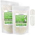 XPRS Nutra Vegan Size 000 Separated Capsules- 1000 Count Premium Empty Caps Separated in Bags - Clear Empty Capsules XPRS NutraBuy Supplements Australia