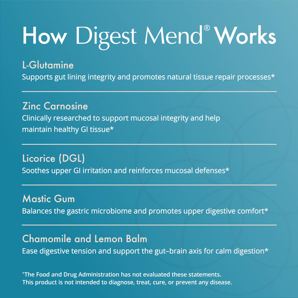 Natura Health Products Digest Mend Supplement - Encourages Healthy gastric microboime* - Featuring Deglycyrrhizinated Licorice (DGL), Aloe Vera, Marshmallow, Mastic Gum, & Chamomile (180 Capsules) Natura Health ProductsBuy Supplements Australia