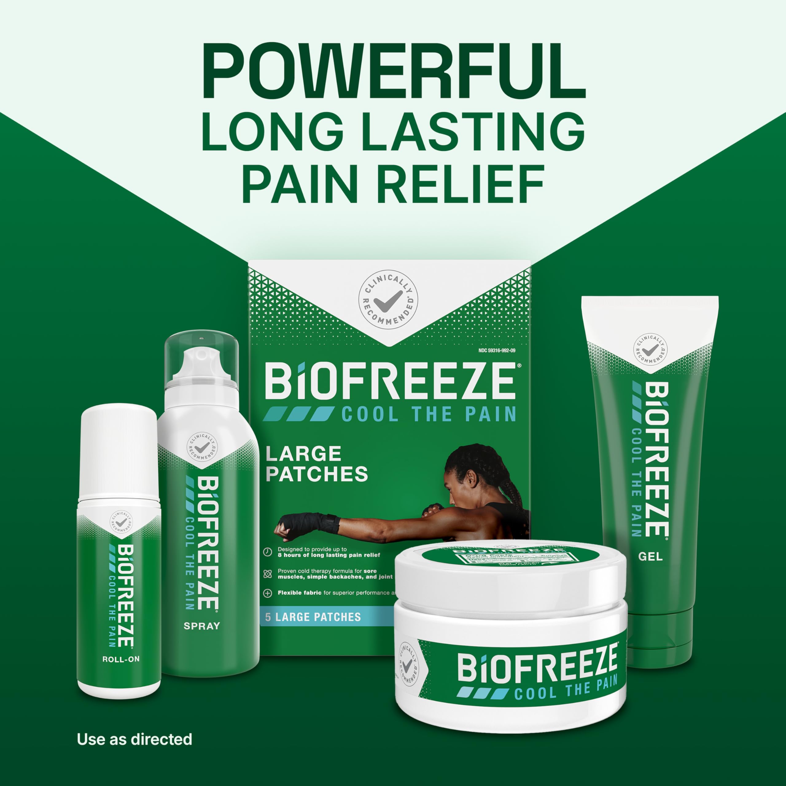 Biofreeze Menthol Pain Relieving Patches (5 Patches Per Box) Up To 8 Hours Of Pain Relief From Sore Muscles, Arthritis, Backaches, Spains, Bruises, Strains And Joint Pain (Package May Vary) BiofreezeBuy Supplements Australia