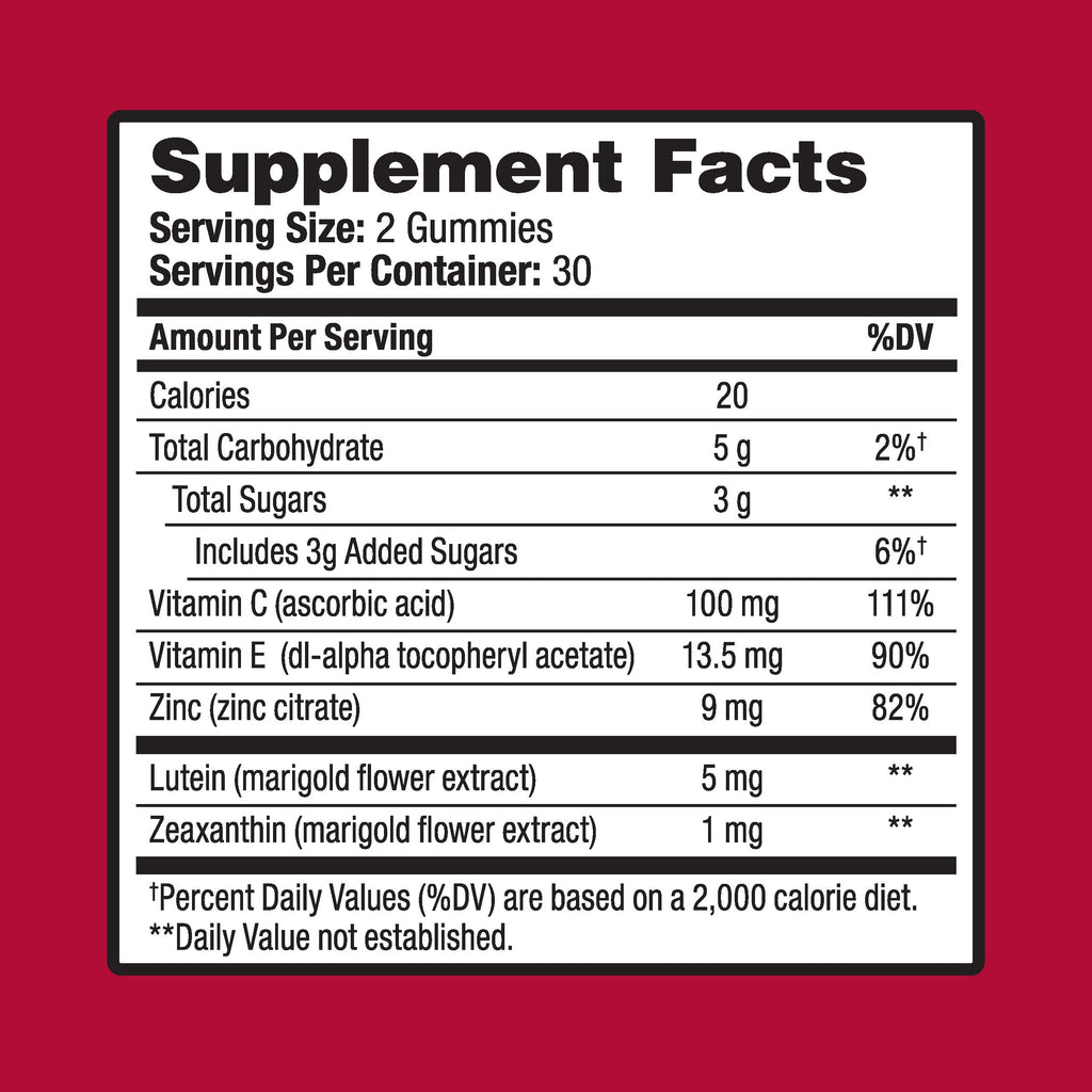 Ocuvite Vitamin & Mineral Supplement for Eye Health Adult Gummies OcuviteBuy Supplements Australia