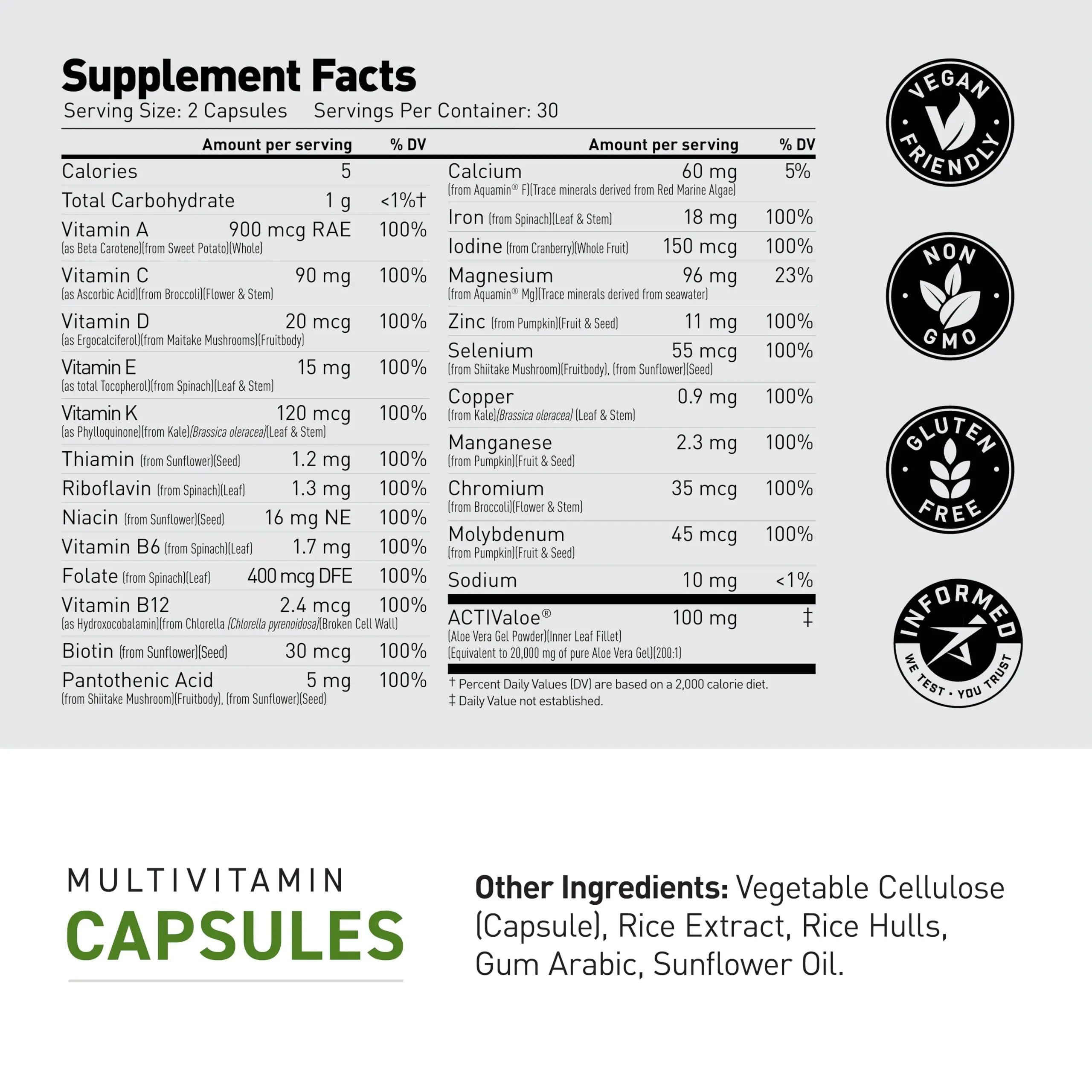 Kaged Multivitamin Capsules | Unflavored | Whole Foods Organic Fruits & Veggies | Plant Based Vegan Multivitamin KagedBuy Supplements Australia