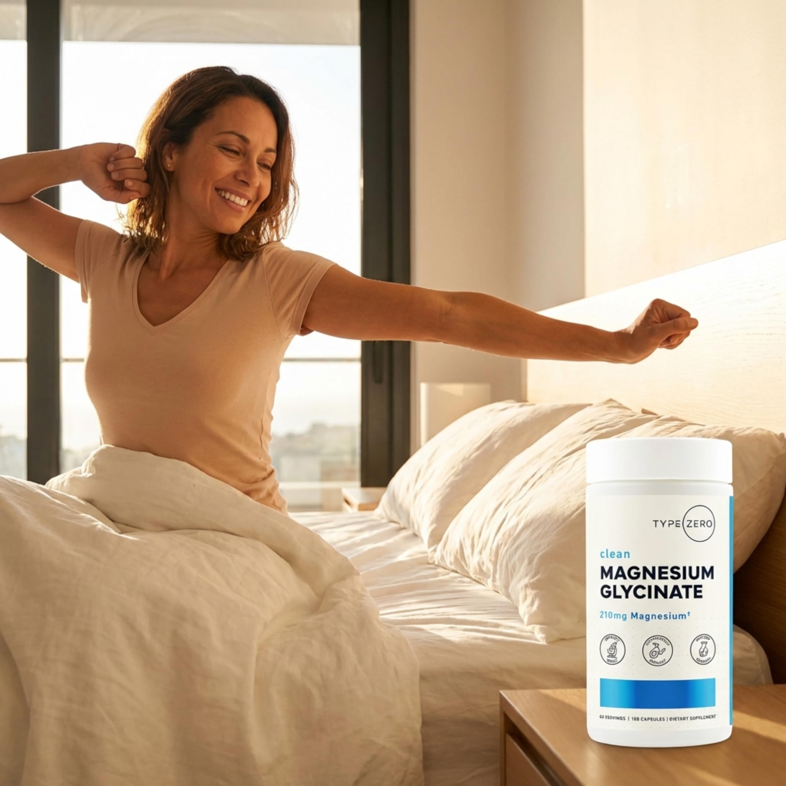 Type Zero Magnesium Glycinate (210mg | 180 Capsules) Pure, Non-GMO, Gluten Free, Natural High Absorption Magnesium Supplement Type ZeroBuy Supplements Australia
