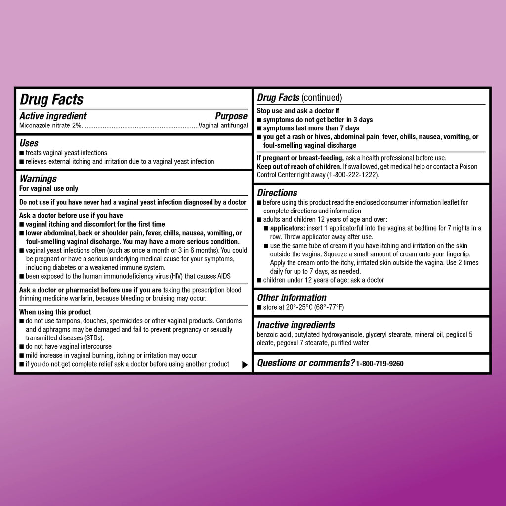 Amazon Basic Care Miconazole 7, Miconazole Nitrate Vaginal Cream 2 Percent, 7-Day Yeast Infection Amazon Basic CareBuy Supplements Australia