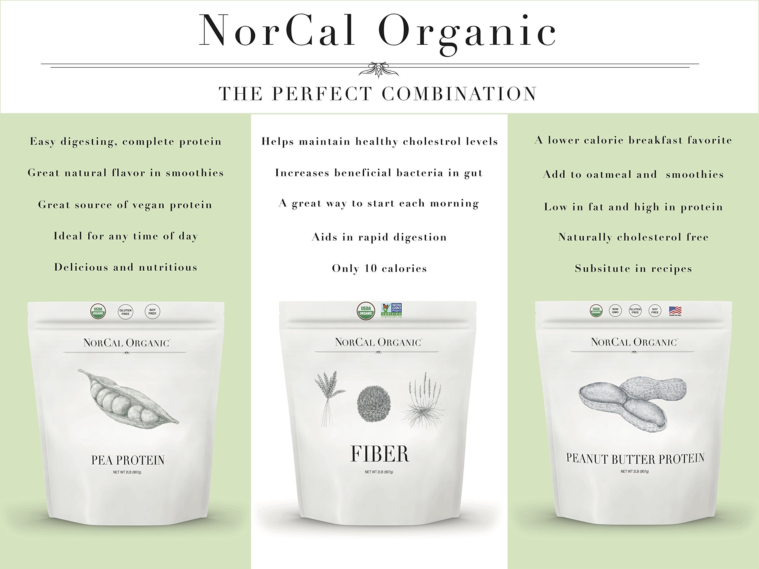 Norcal Organic Peanut Butter Protein Powder - 2lb | Vegan, Low-Cal, 11g Protein NorCal OrganicBuy Supplements Australia