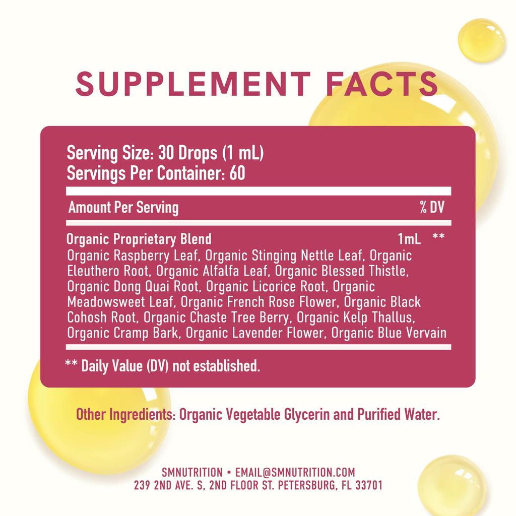 Hormone Balance Liquid Drops | with Black Cohosh, Stinging Nettle, Red Raspberry Leaf, Chasteberry & More | Menopause, Hot Flash, & PMS Relief Menstrual Herbal Support Tincture | Vegan Formula | 2oz SMNutritionBuy Supplements Australia