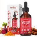 Oxiventra Cayenne Pepper supplement bottle and packaging on a white background
