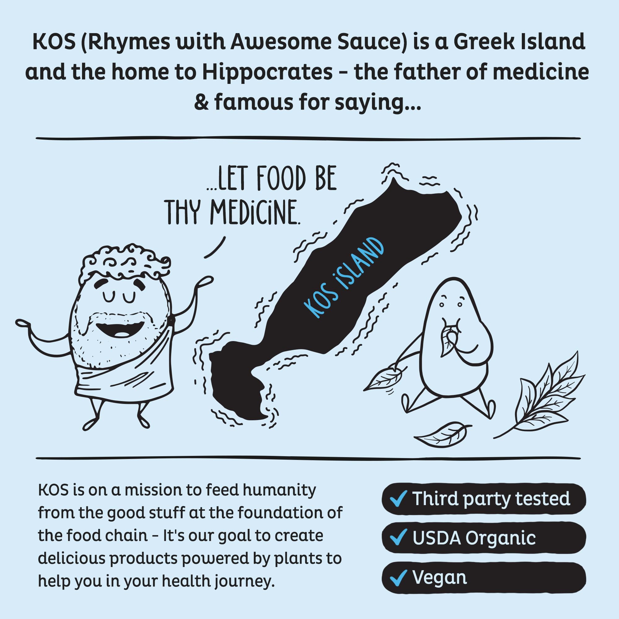 KOS Plant Based Protein Powder, Blueberry Muffin - Organic Pea Protein Superfood with Spirulina and Immune Support Blend. Soy, Gluten, Dairy Free - Vegan Meal Replacement for Women & Men - 15 Servings KOS buy supplements Au