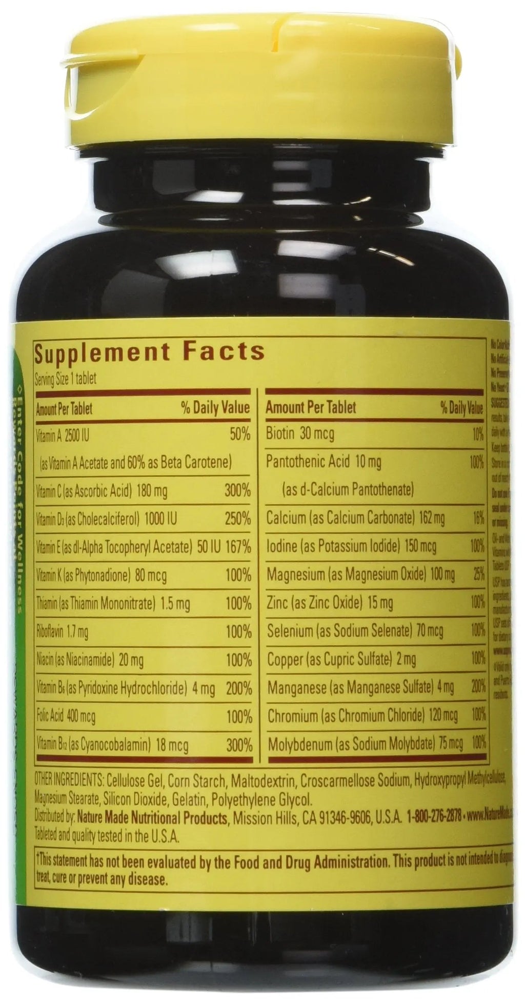 Nature Made Multivitamin For Him, Men's Multivitamin for Daily Nutritional Support, 90 Tablets (Pack of 3) Nature Made