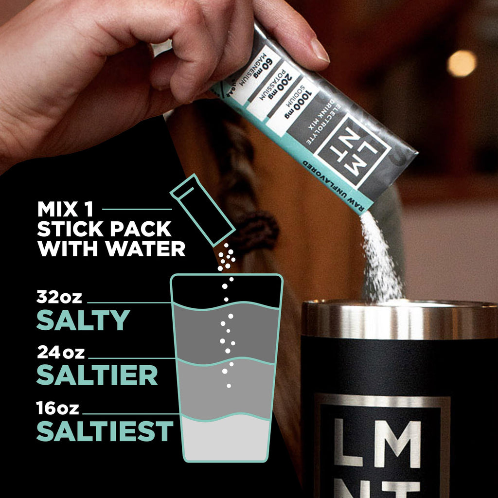 LMNT Zero Sugar Electrolytes - Raw Unflavored Salt | Drink Mix | 30-Count Drink LMNTBuy Supplements Australia