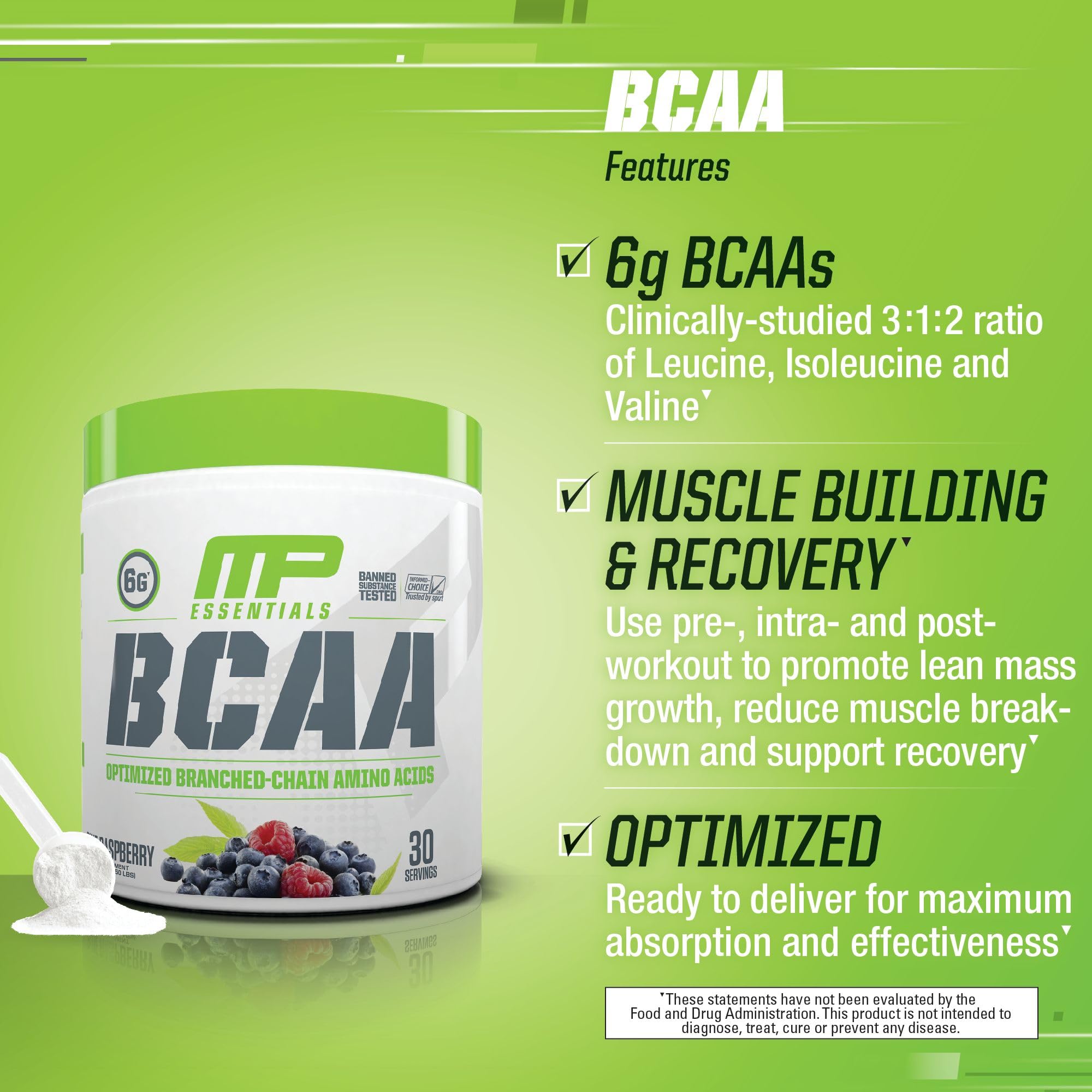 MusclePharm Essentials BCAA Powder, Pre & Post Workout Recovery Drink, Supports Muscle PharmBuy Supplements Australia