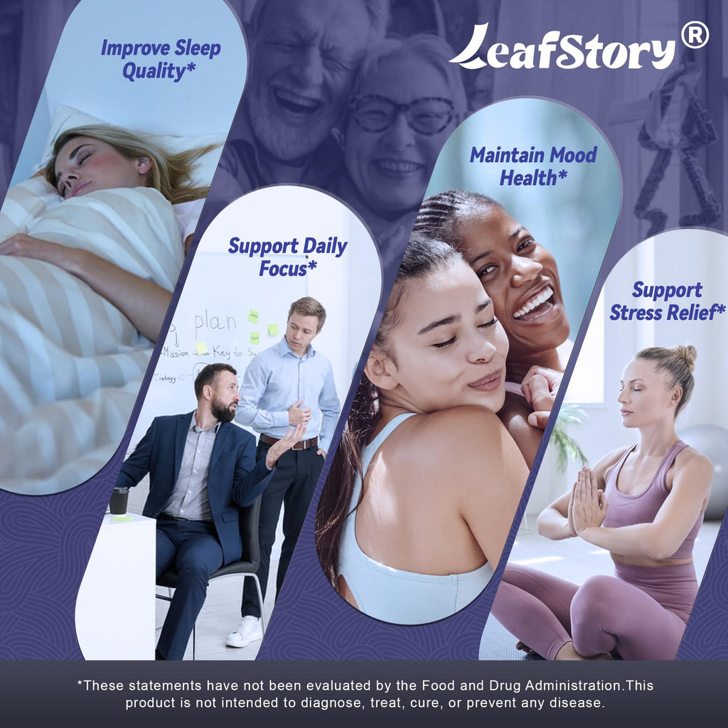 LeafStory Nootropic Brain Supplements for Memory and Focus, Cognitive Function for Mental Health & Clarity, Vitamin B6 B12, Folate & Dihydromyricetin, 60 Capsules LeafStoryBuy Supplements Australia