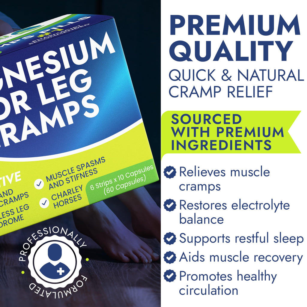 Leg Cramp Relief Pills | Pain Relief for Muscle Spasms, Soreness, & Foot and Calf Cramps | Homeopathic Medicine for Restless Legs Syndrome Relief (30 Pills) Terramed Just Think ComfortBuy Supplements Australia