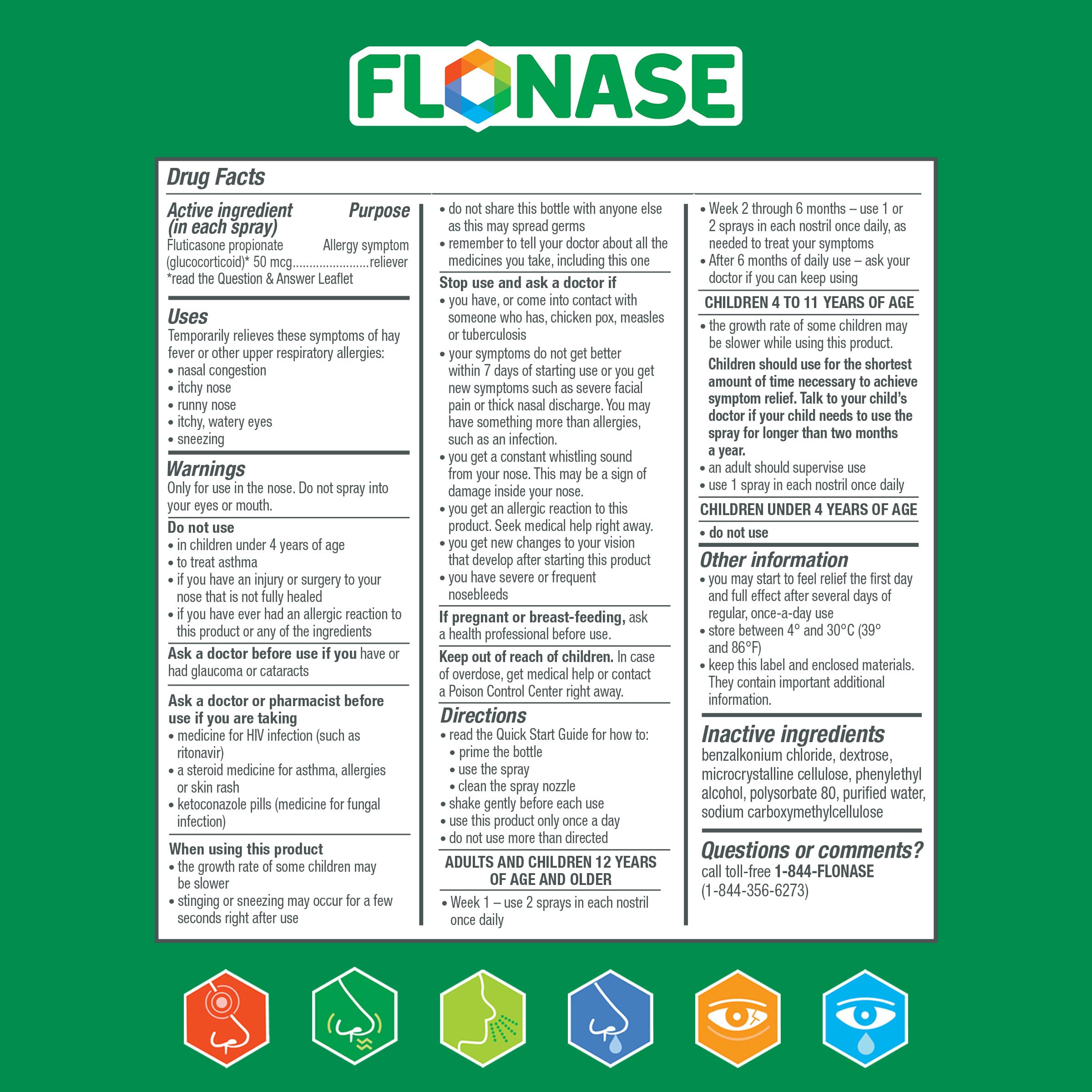 Flonase Allergy Relief Nasal Spray, 24-Hour Non-Drowsy Multi-Symptom Relief  144 Sprays, Bonus Pack of Tissues Flonase buy supplements Au