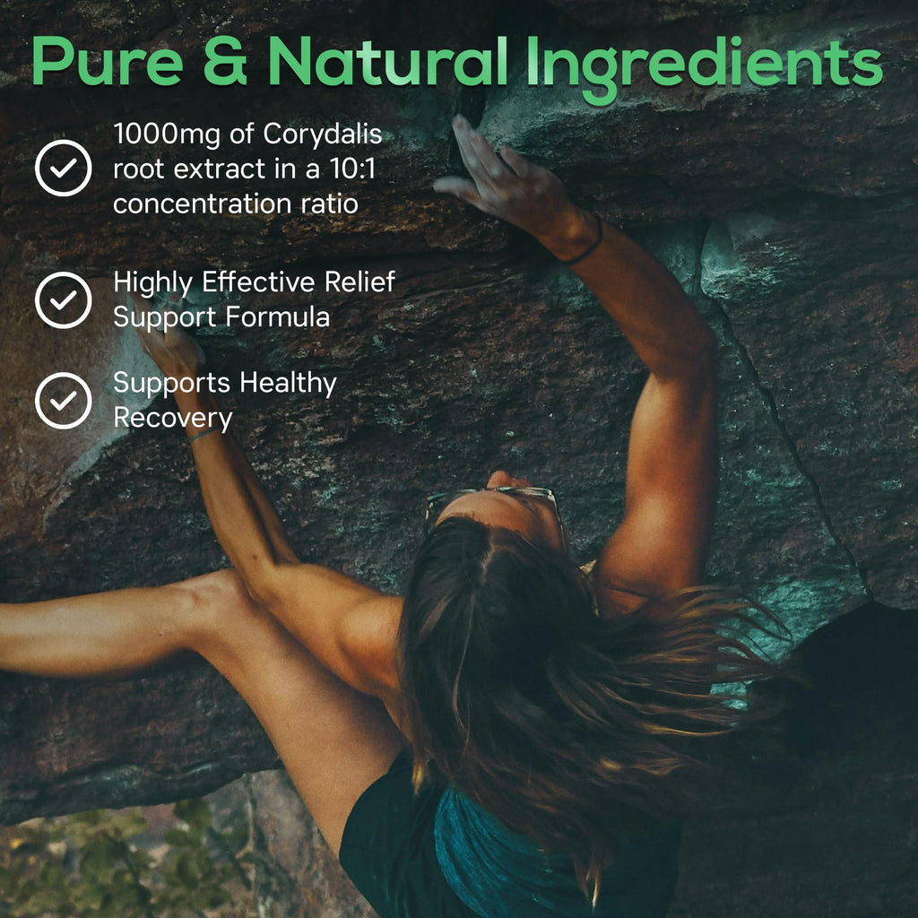 Parker Naturals Pure Corydalis Root Extract Capsule - 1000mg Strength, 10:1 Corydalis Yanhusuo Extract, Natural Relief, Long Lasting, 100% Vegetarian, 120 Servings, 240 Count Parker NaturalsBuy Supplements Australia