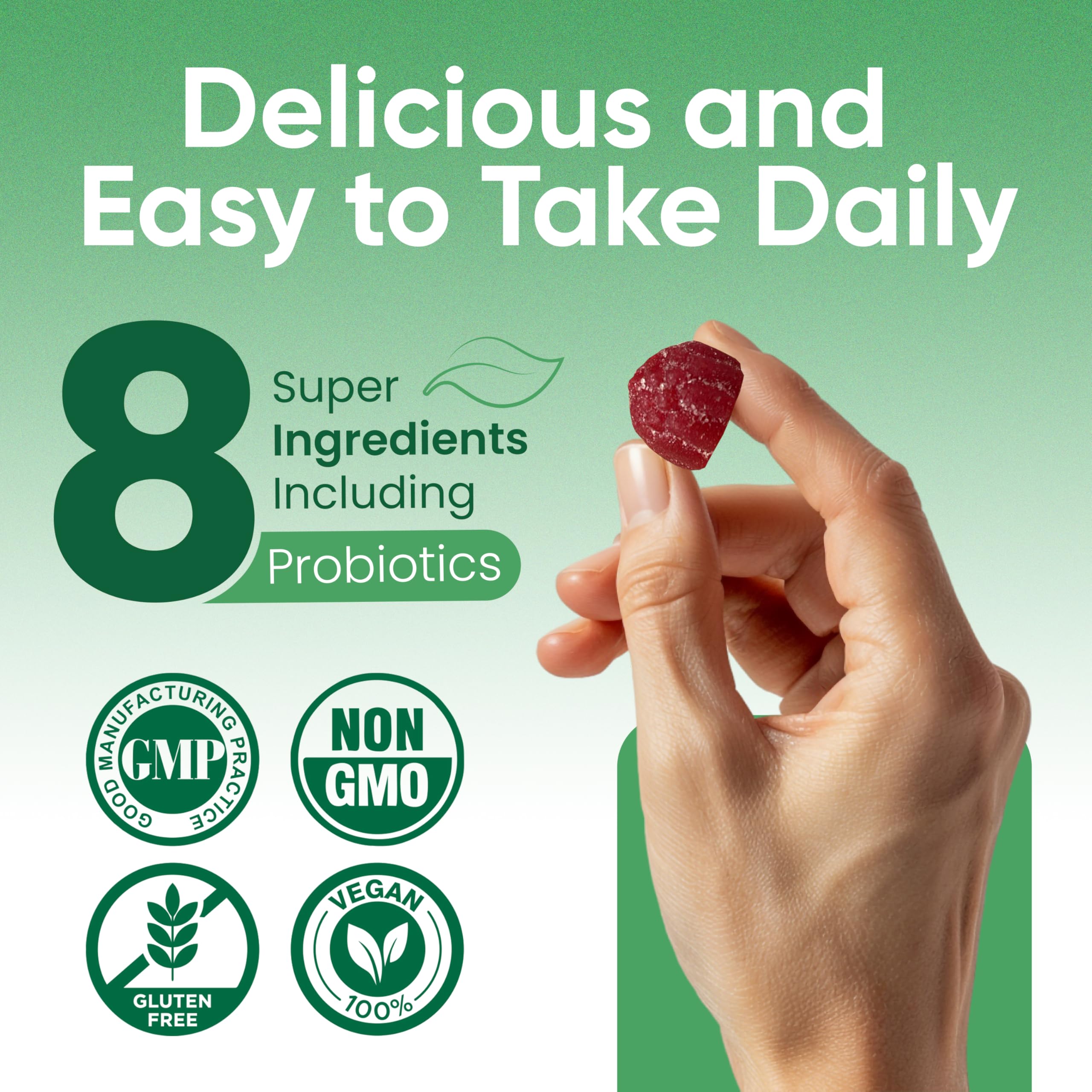 Haydar Marketplace Immune Boosters for Adults - Vegan Immune Support Gummies with Vitamins C & D, Zinc, Magnesium, Probiotics Haydar MarketplaceBuy Supplements Australia